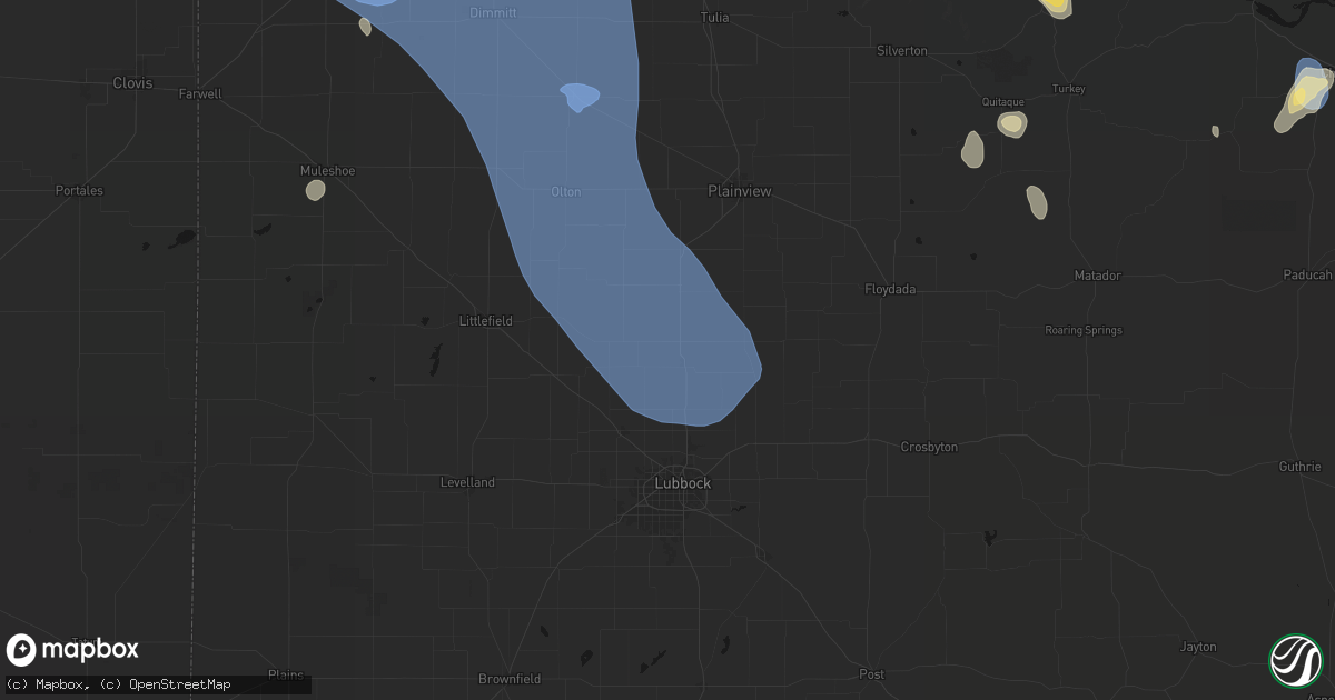 Hail map in Abernathy, TX on July 31, 2026