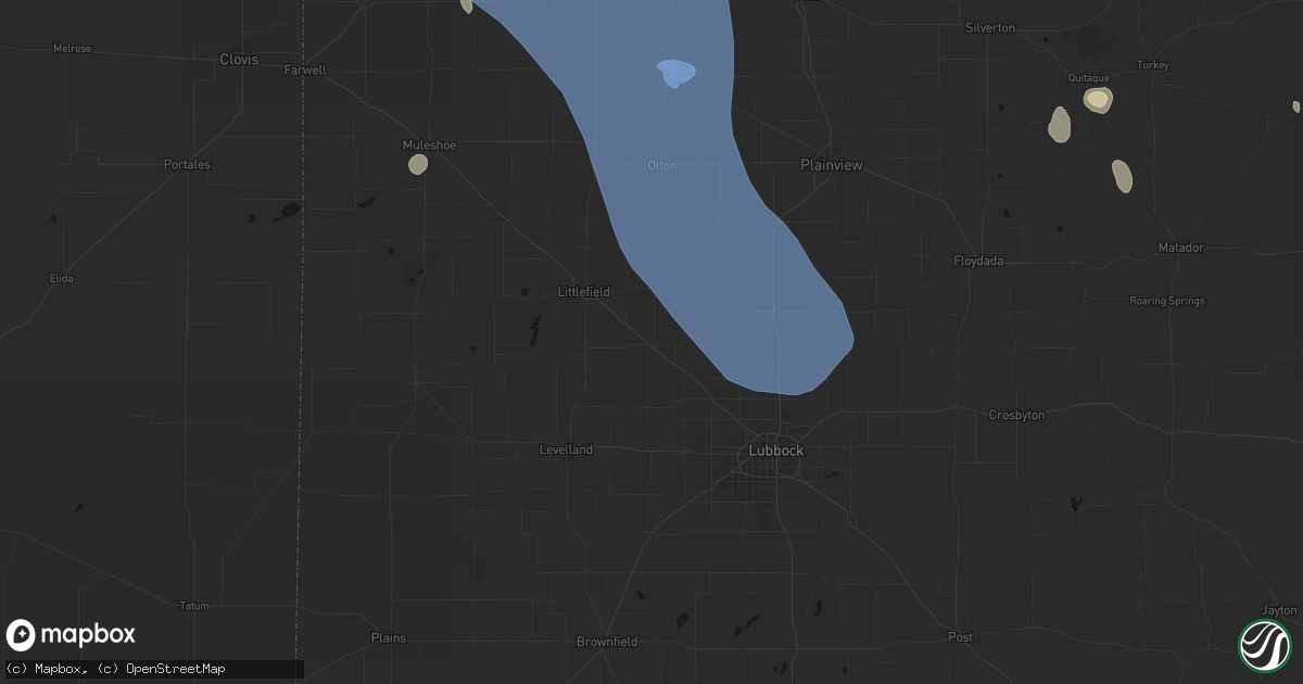 Hail map in Anton, TX on July 31, 2026