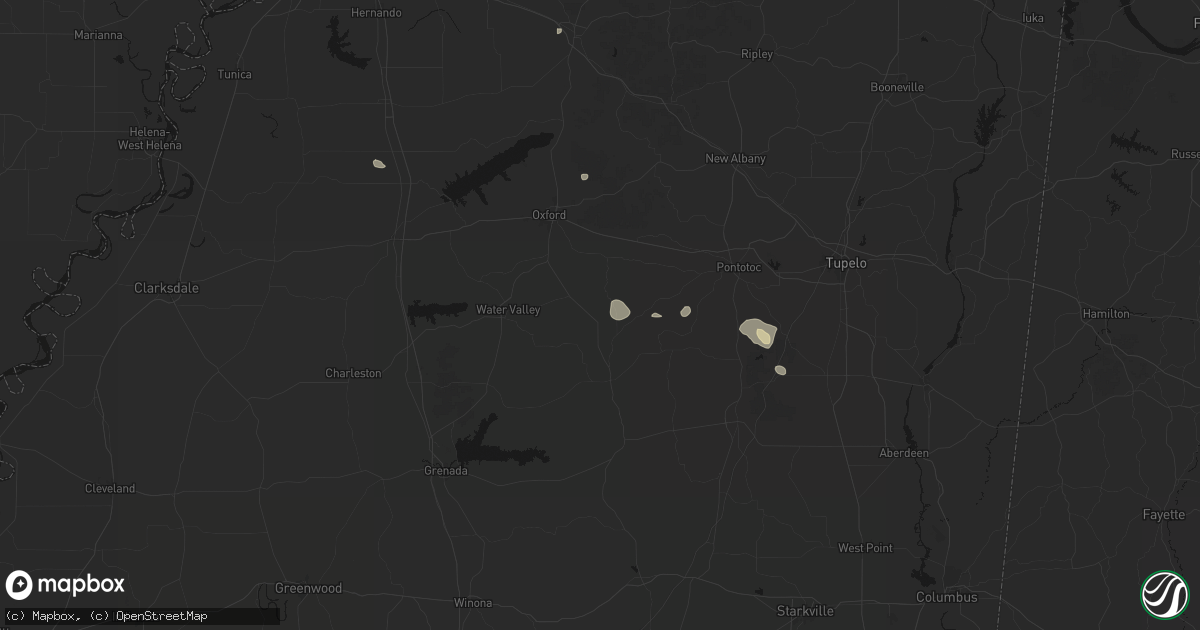 Hail map in Banner, MS on July 31, 2026