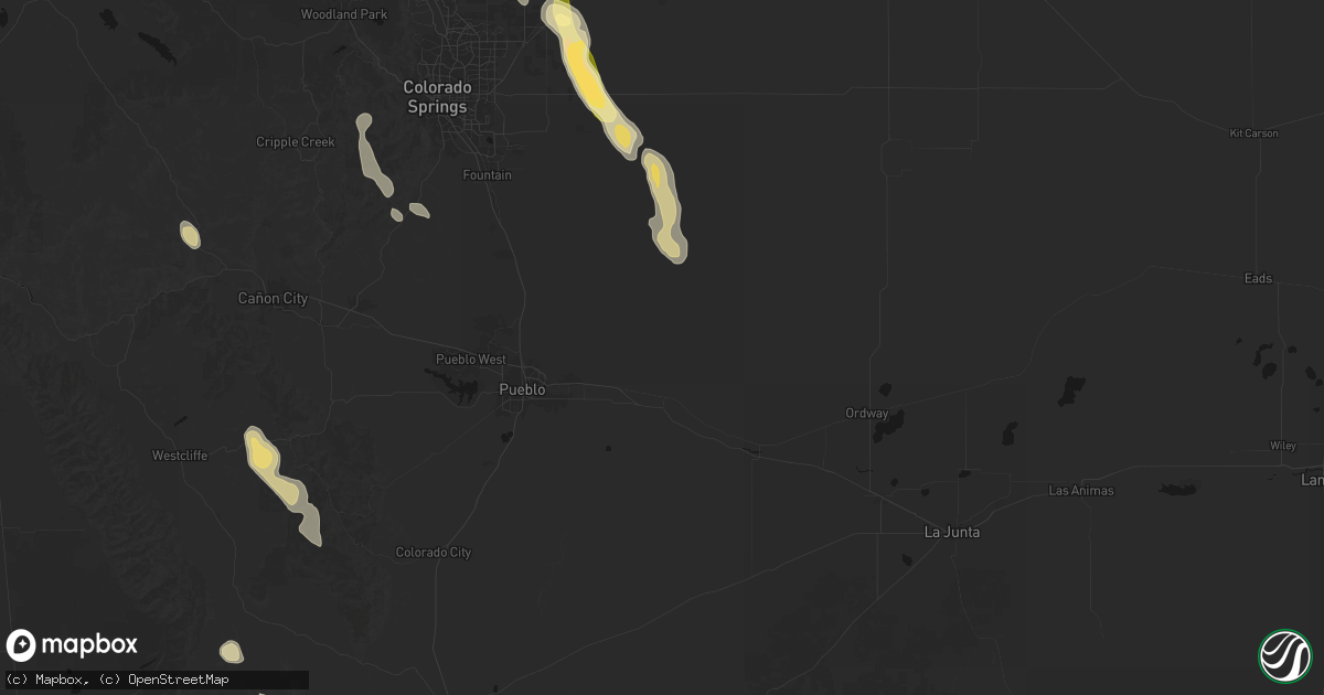 Hail map in Boone, CO on July 31, 2026