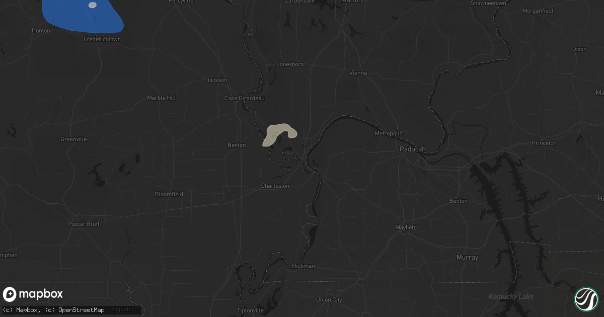 Hail map in Cairo, IL on July 31, 2026