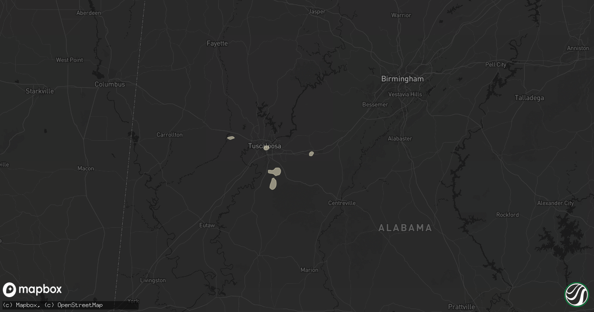 Hail map in Cottondale, AL on July 31, 2026