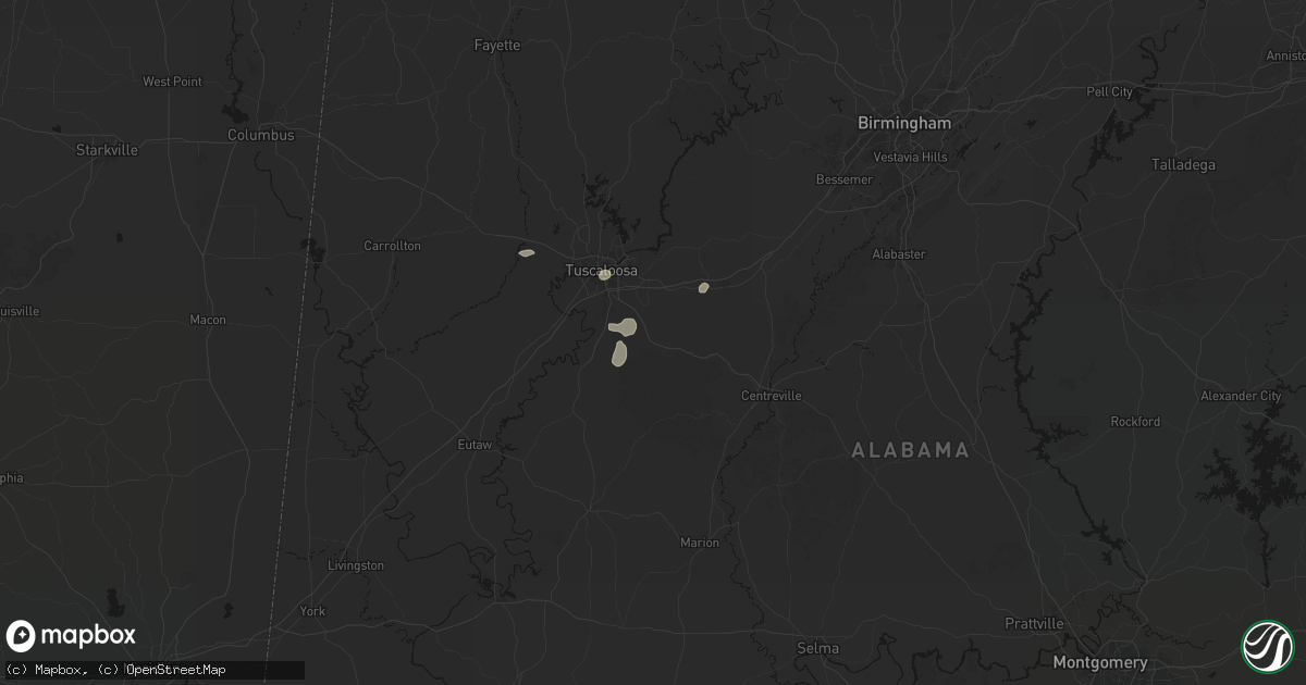 Hail map in Duncanville, AL on July 31, 2026