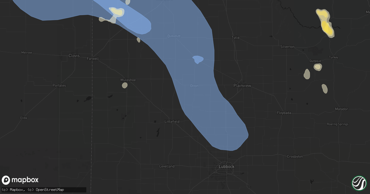 Hail map in Fieldton, TX on July 31, 2026