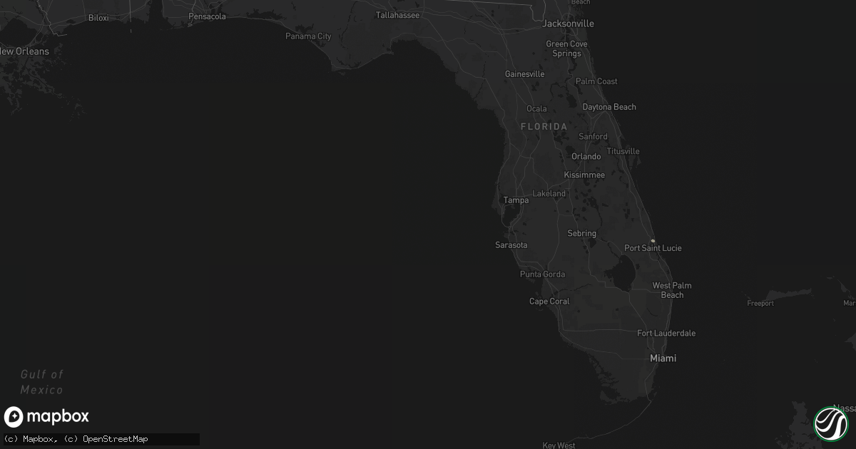 Hail map in Florida on July 31, 2026