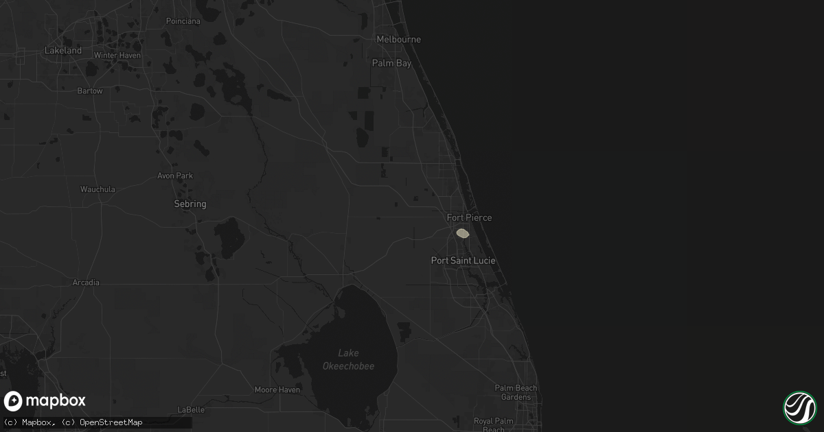 Hail map in Fort Pierce, FL on July 31, 2026