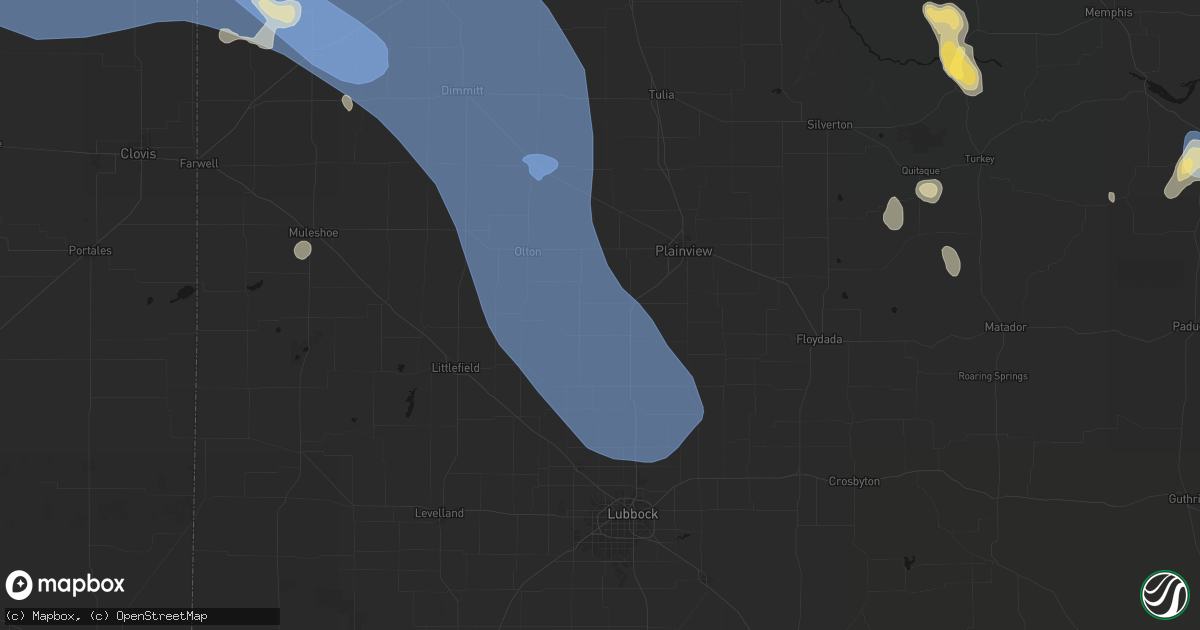 Hail map in Hale Center, TX on July 31, 2026