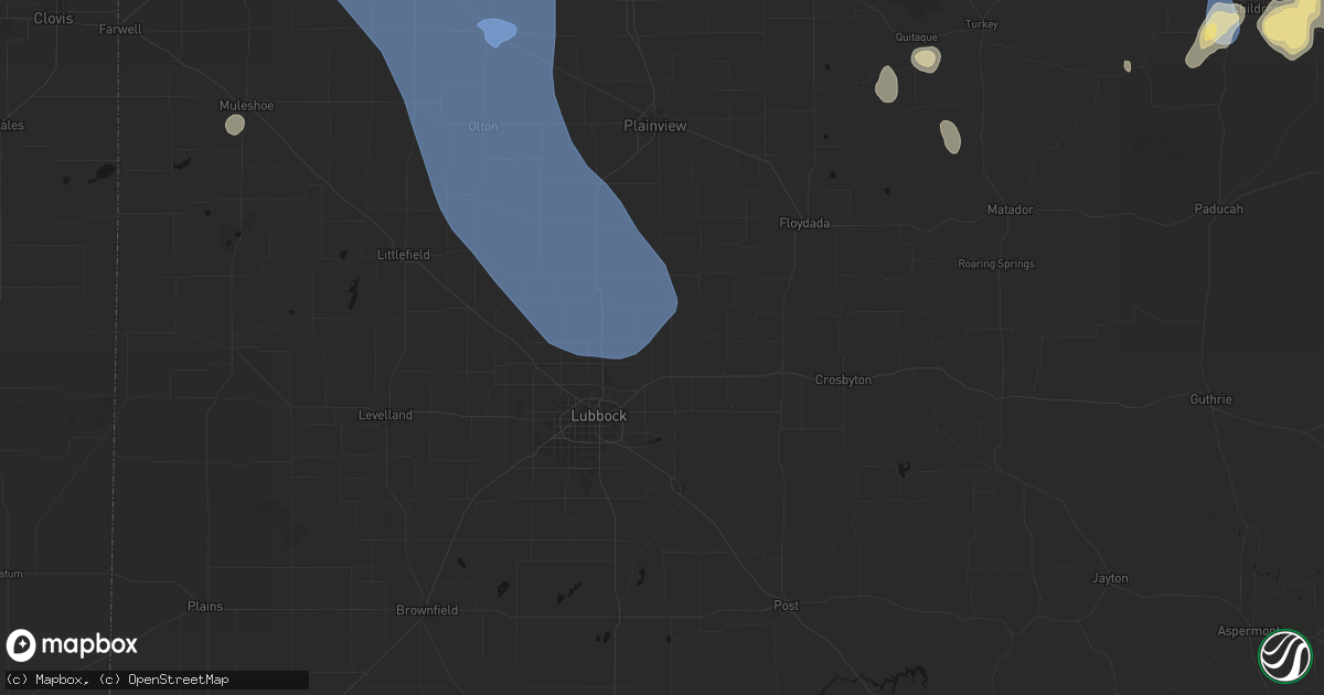 Hail map in Idalou, TX on July 31, 2026