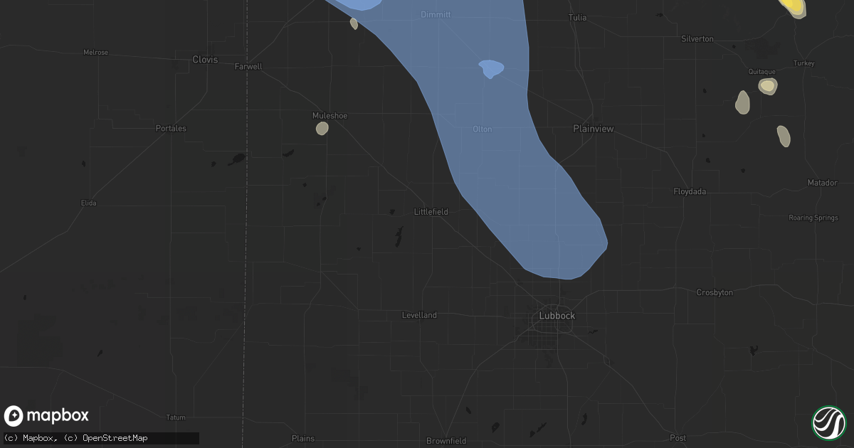 Hail map in Littlefield, TX on July 31, 2026