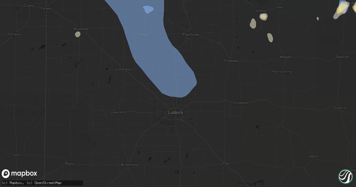 Hail map in New Deal, TX on July 31, 2026