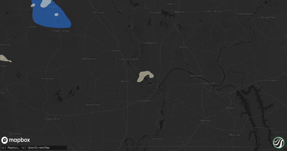 Hail map in Olive Branch, IL on July 31, 2026