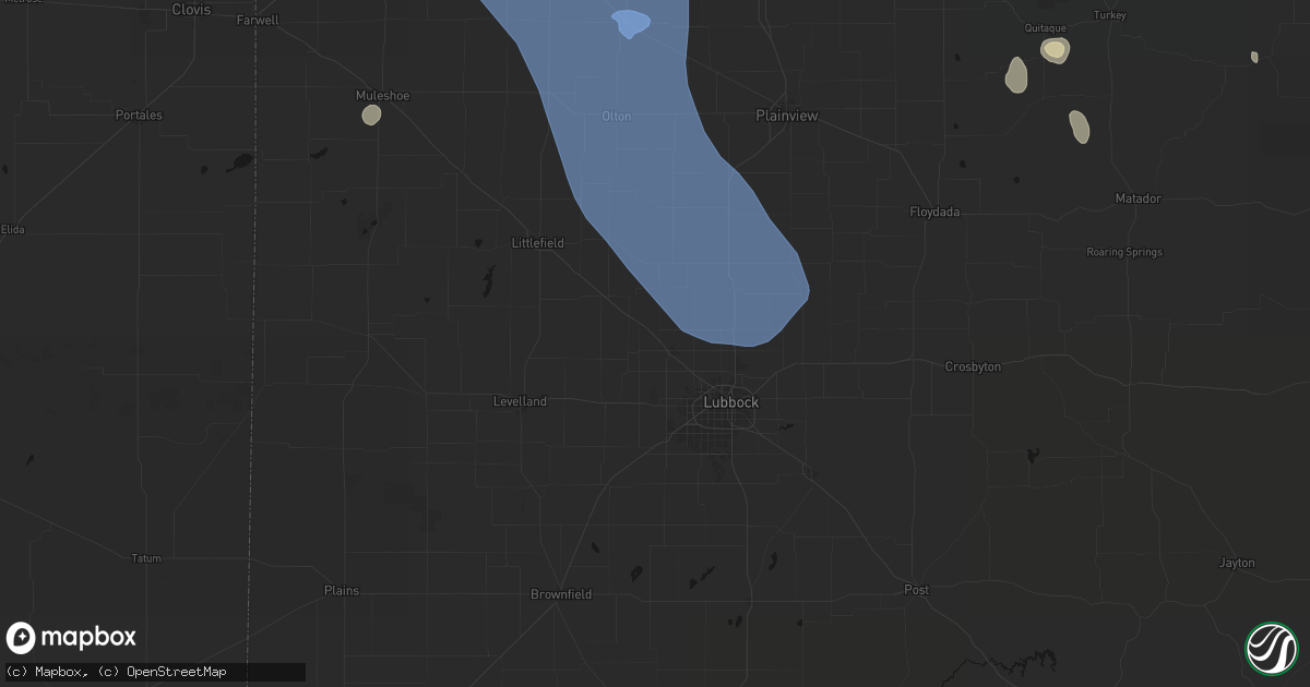 Hail map in Shallowater, TX on July 31, 2026