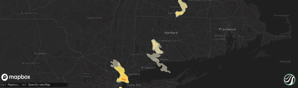 Hail map in Floral Park, NY on August 1, 2011