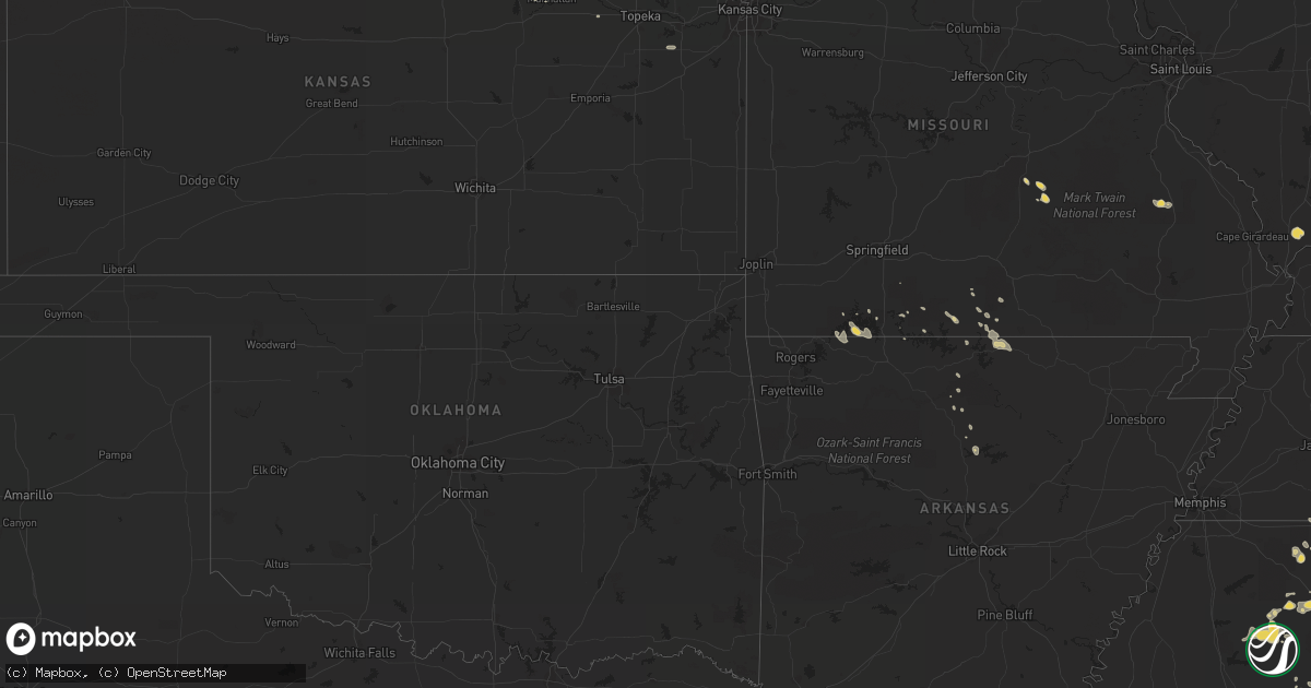 Hail map on August 1, 2012