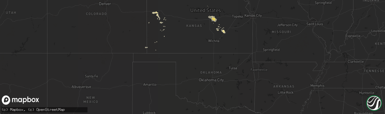 Hail map in Alabama on August 1, 2013