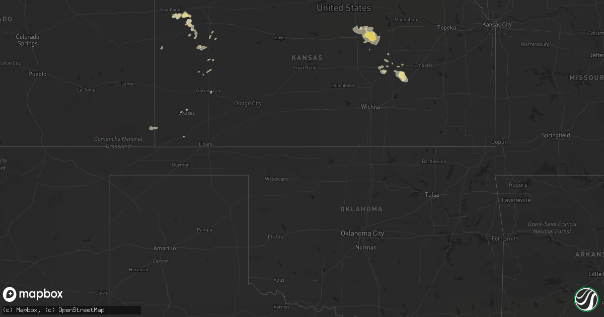 Hail map in Alabama on August 1, 2013