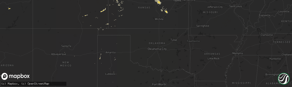 Hail map on August 1, 2013