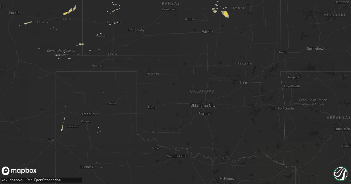 Hail map on August 1, 2013