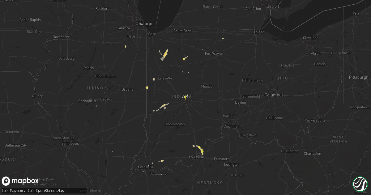 Hail map on August 1, 2017
