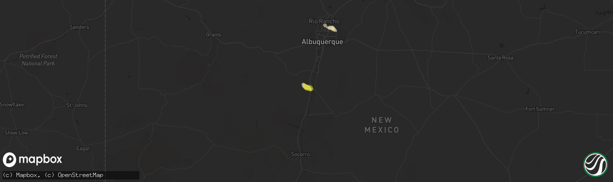 Hail map in Belen, NM on August 1, 2018