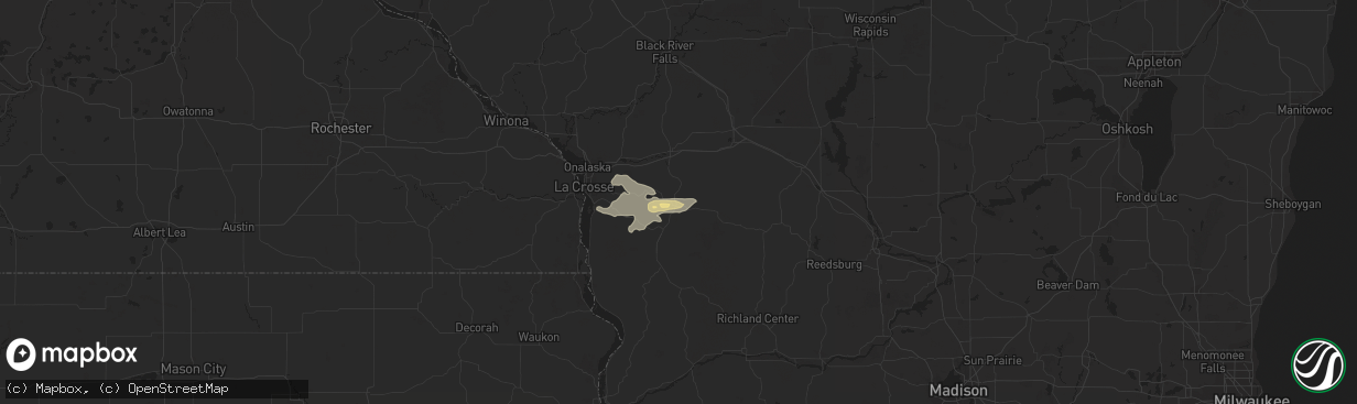 Hail map in Cashton, WI on August 1, 2018