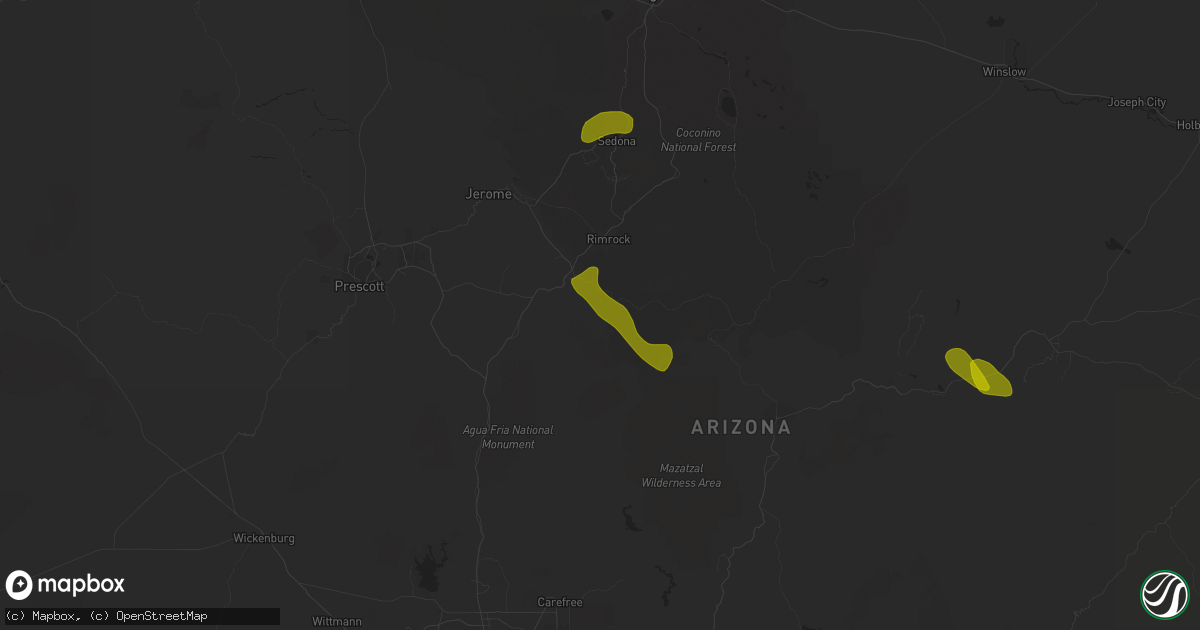 Hail map in Camp Verde, AZ on August 1, 2020