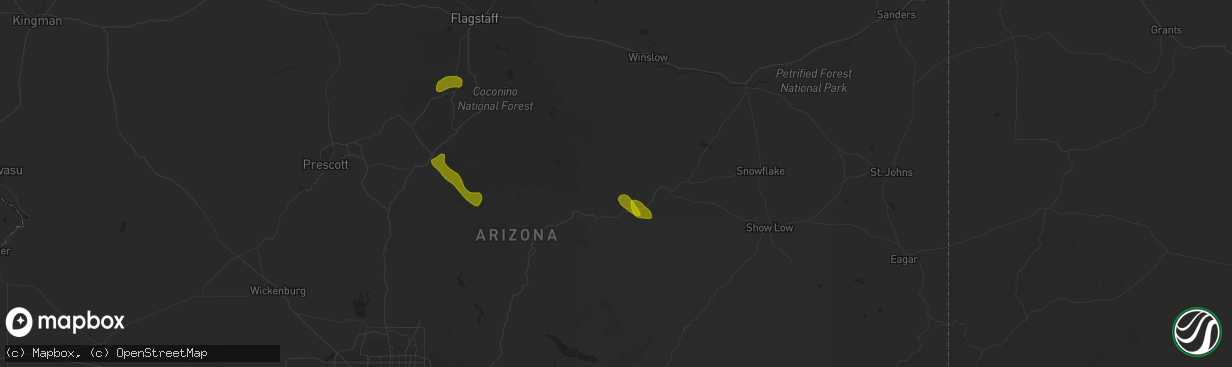 Hail map in Forest Lakes, AZ on August 1, 2020