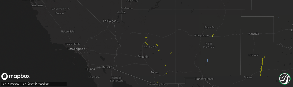 Hail map on August 1, 2020