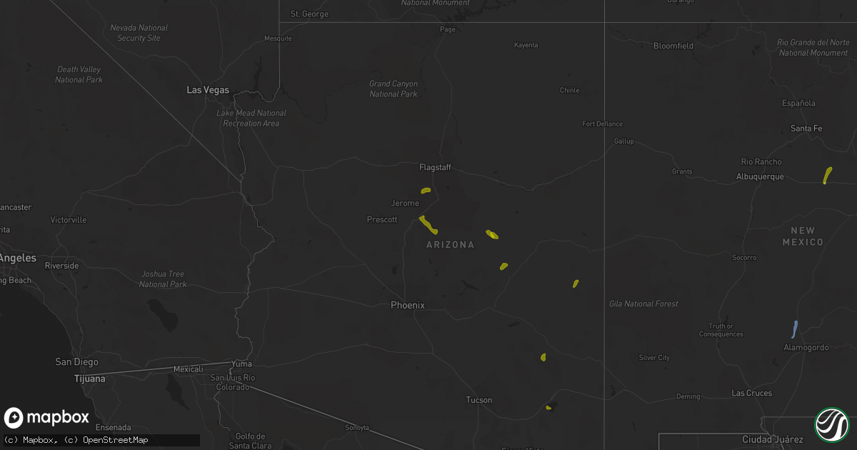 Hail map on August 1, 2020