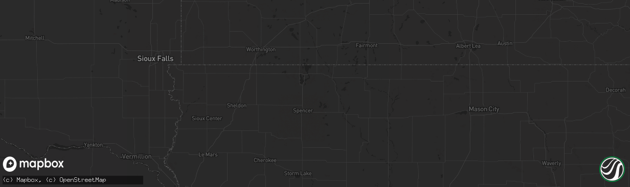 Hail map in Lebanon, MO on August 1, 2023