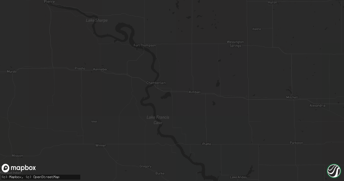 Hail map in Roosevelt, MN on August 1, 2023