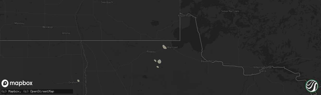 Hail map in Salol, MN on August 1, 2023