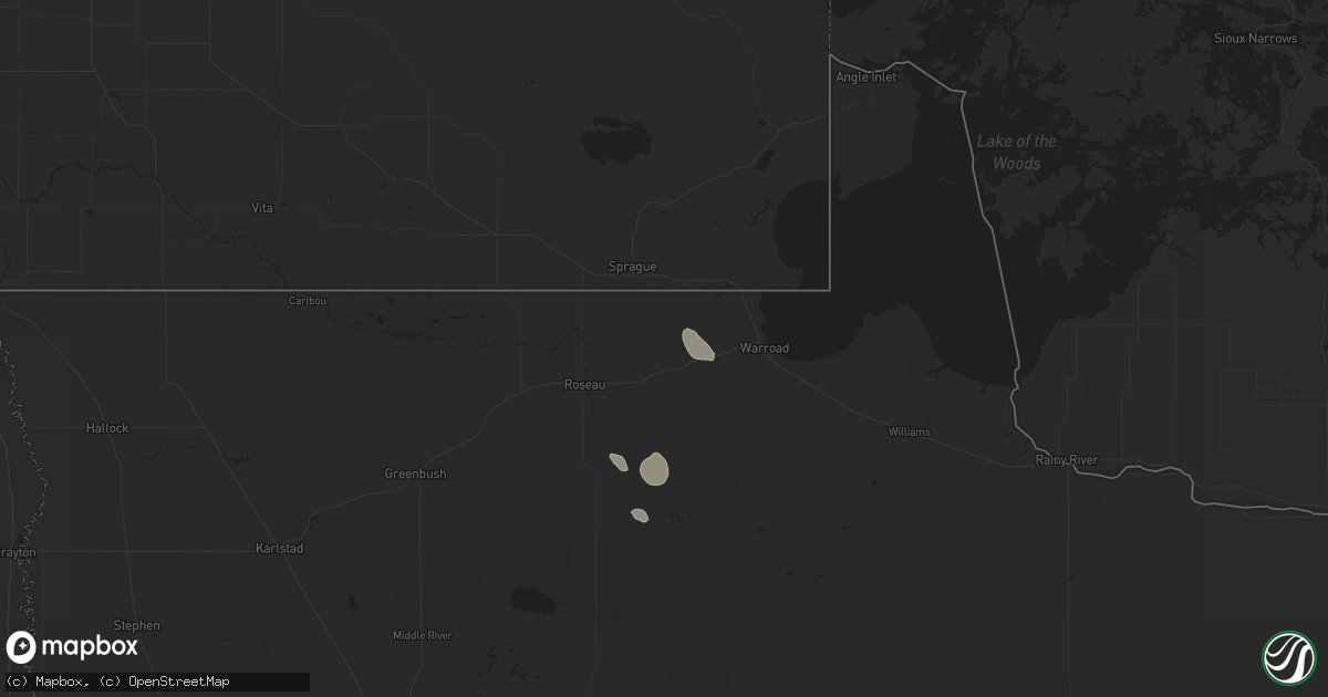 Hail map in Salol, MN on August 1, 2023