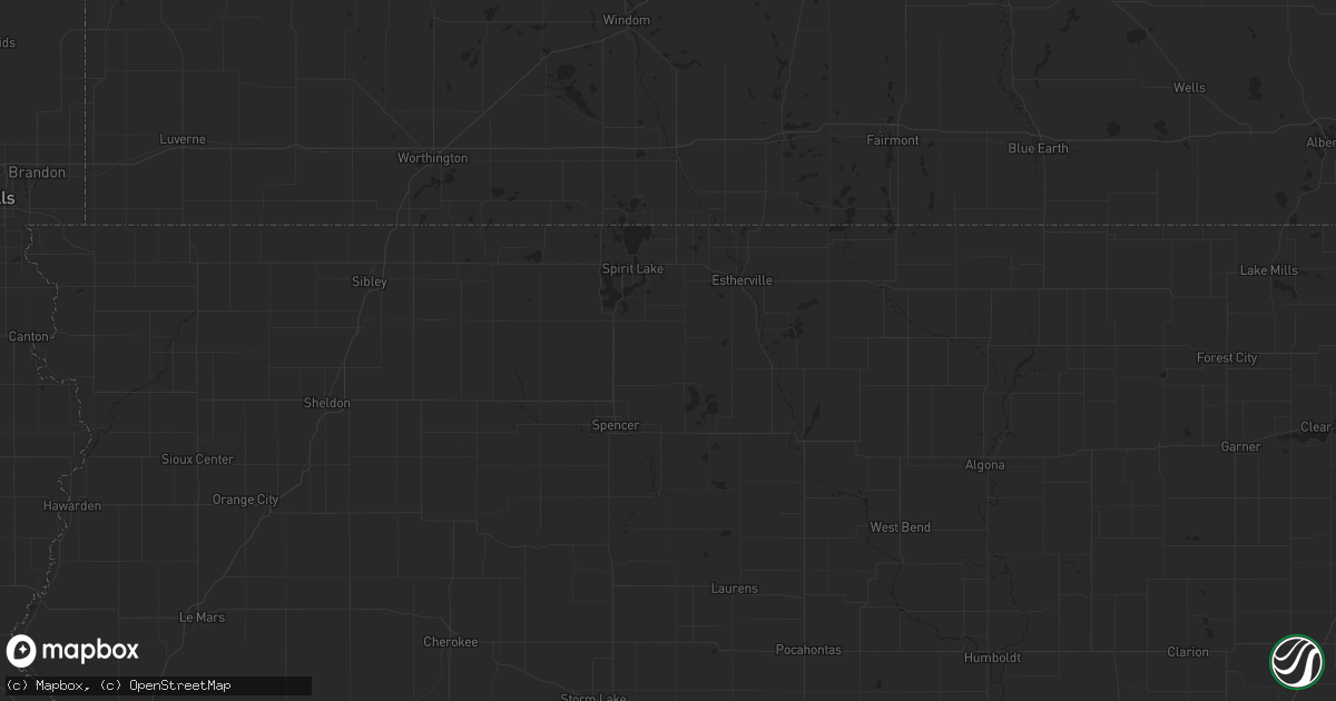 Hail map in Warroad, MN on August 1, 2023