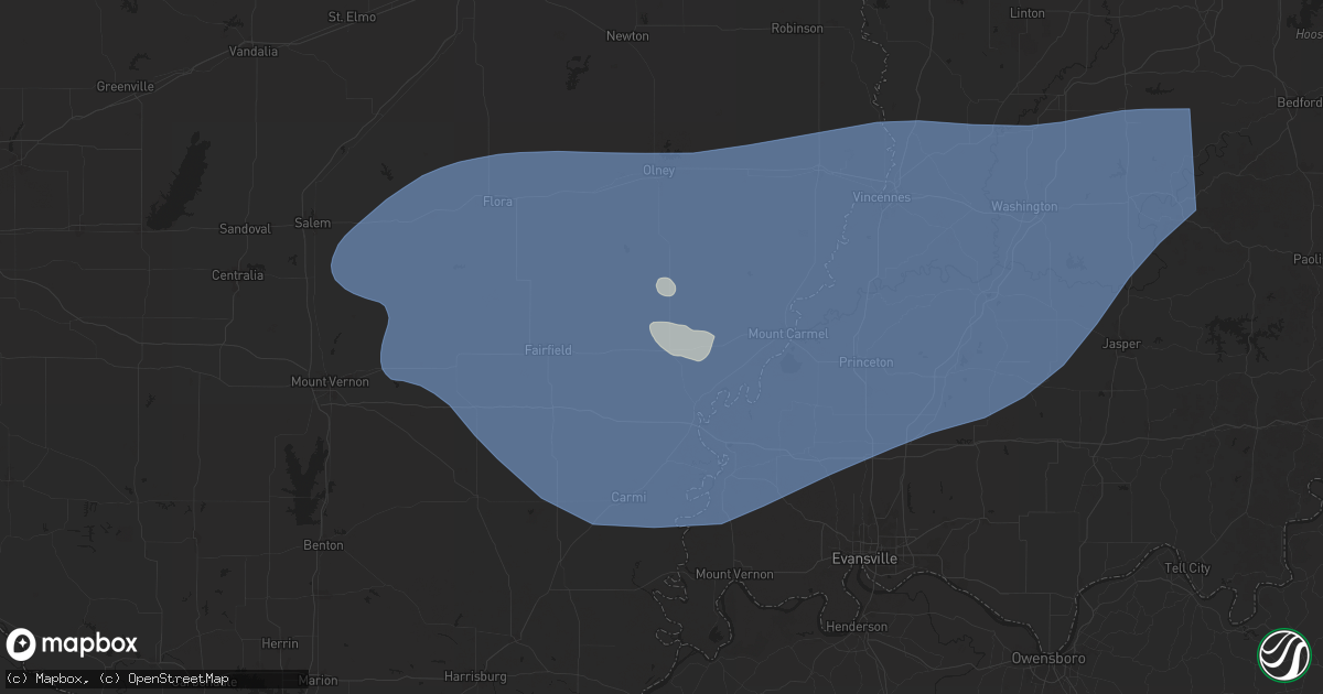 Hail map in Albion, IL on August 1, 2024