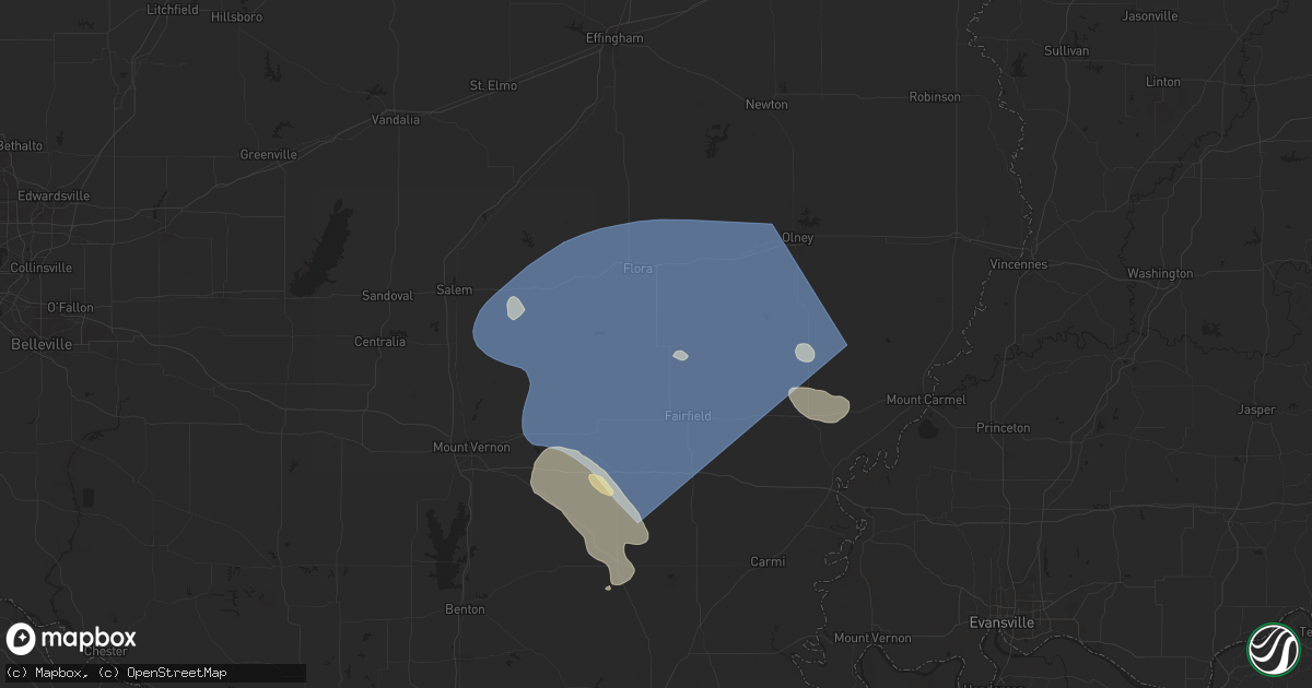 Hail map in Cisne, IL on August 1, 2024