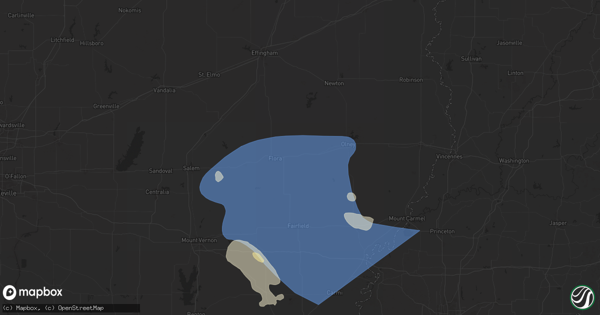 Hail map in Clay City, IL on August 1, 2024