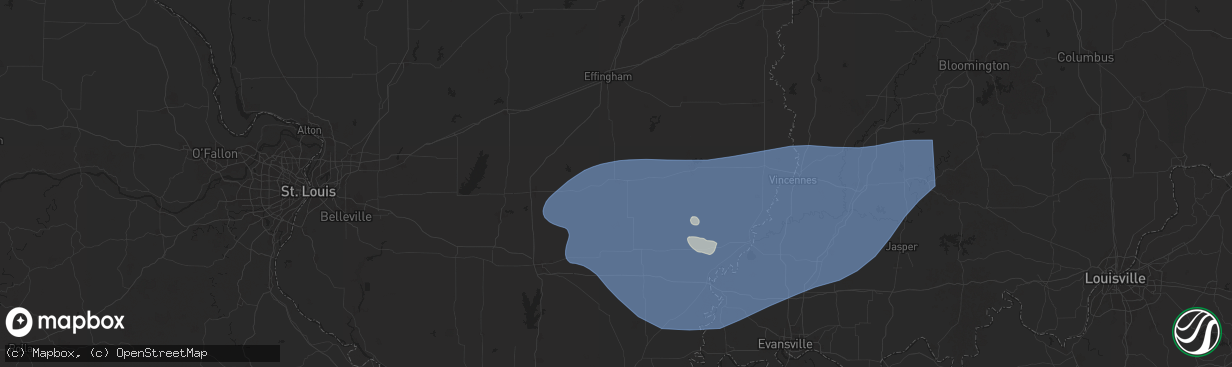 Hail map in Flora, IL on August 1, 2024