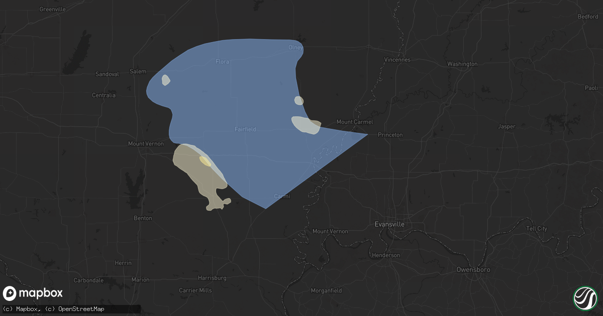 Hail map in Grayville, IL on August 1, 2024