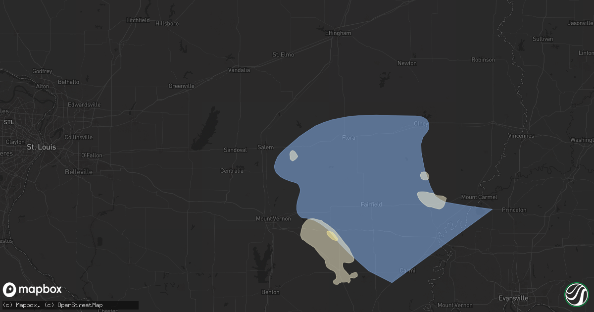 Hail map in Iuka, IL on August 1, 2024