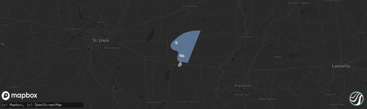 Hail map in Keenes, IL on August 1, 2024