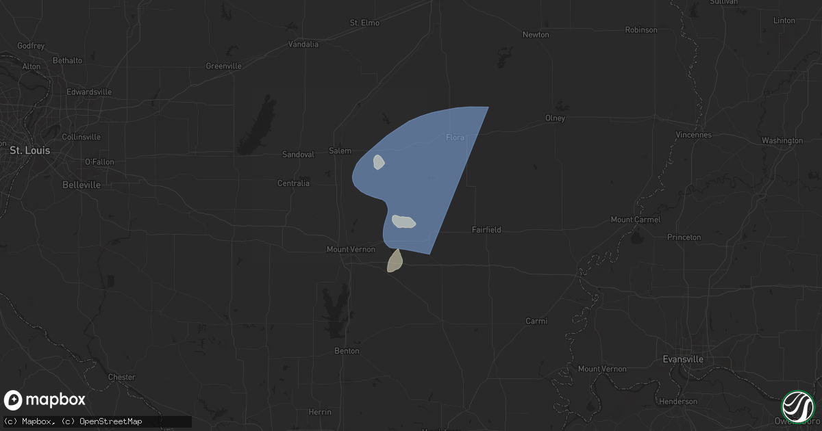 Hail map in Keenes, IL on August 1, 2024