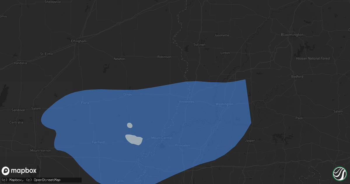 Hail map in Lawrenceville, IL on August 1, 2024