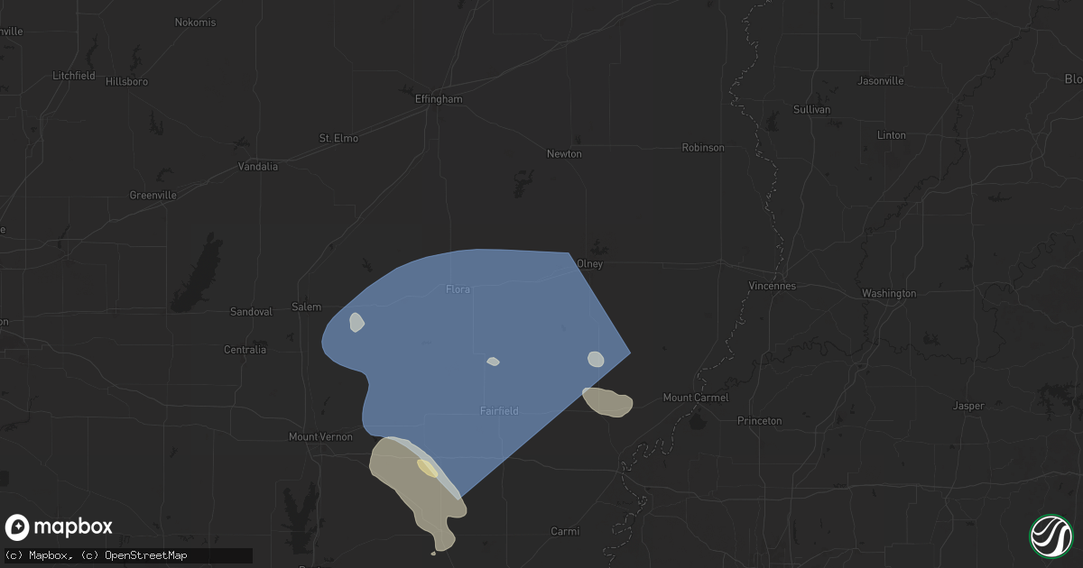 Hail map in Noble, IL on August 1, 2024