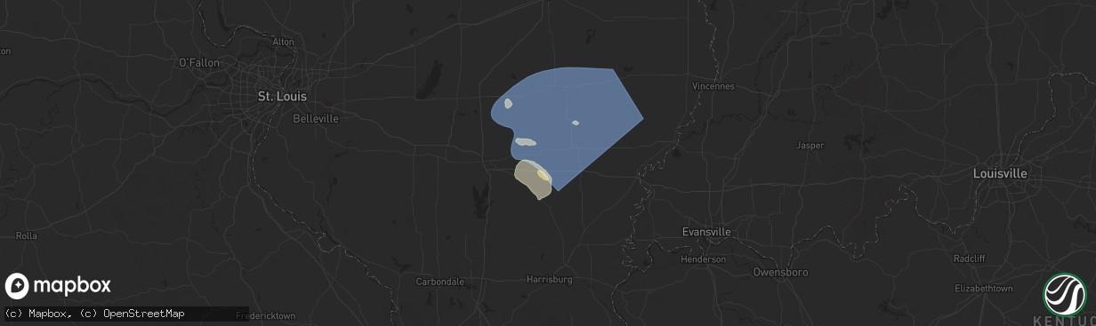 Hail map in Wayne City, IL on August 1, 2024