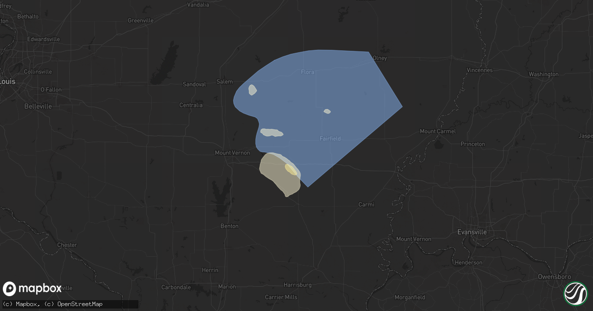 Hail map in Wayne City, IL on August 1, 2024