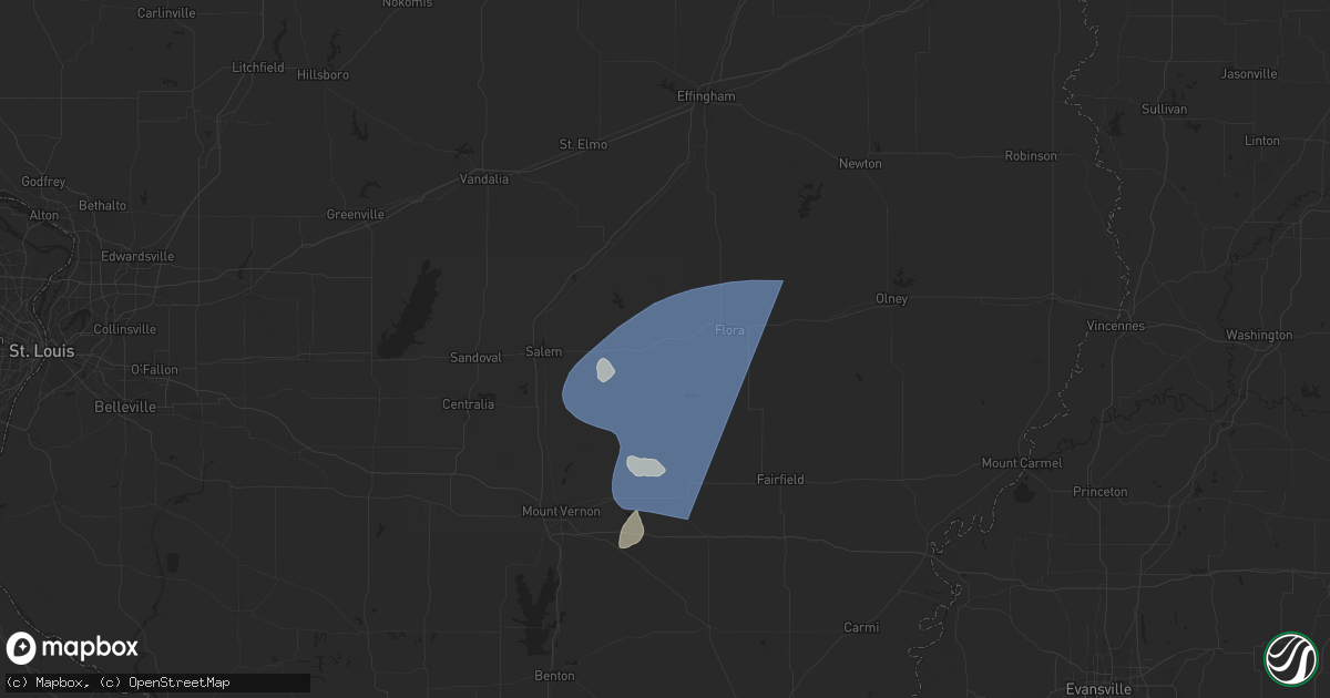 Hail map in Xenia, IL on August 1, 2024