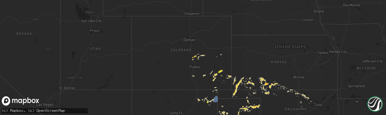 Hail map on August 1, 2024