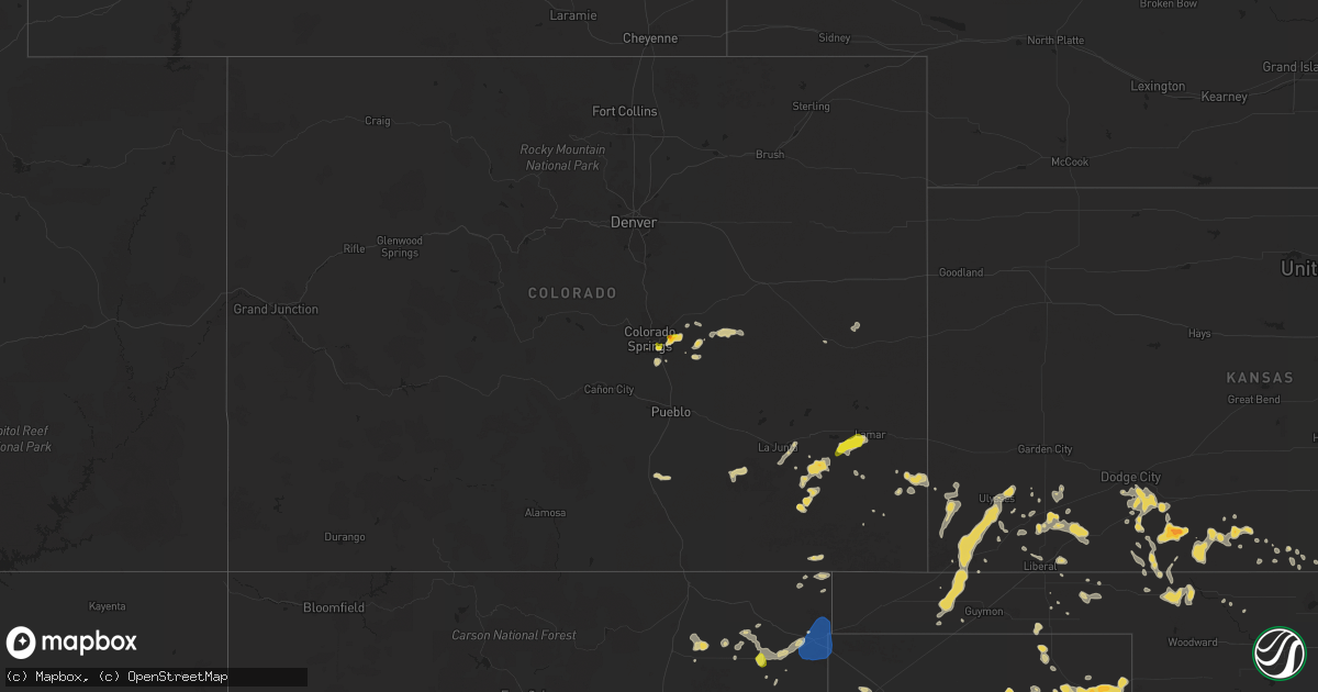 Hail map on August 1, 2024