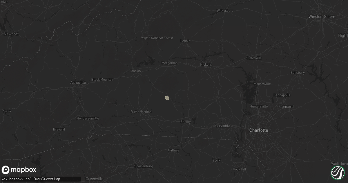 Hail map in Casar, NC on August 1, 2025
